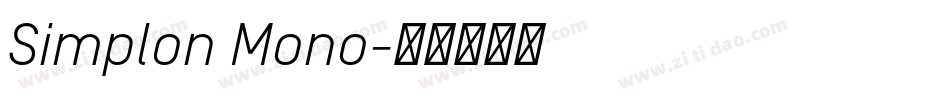 Simplon Mono字体转换